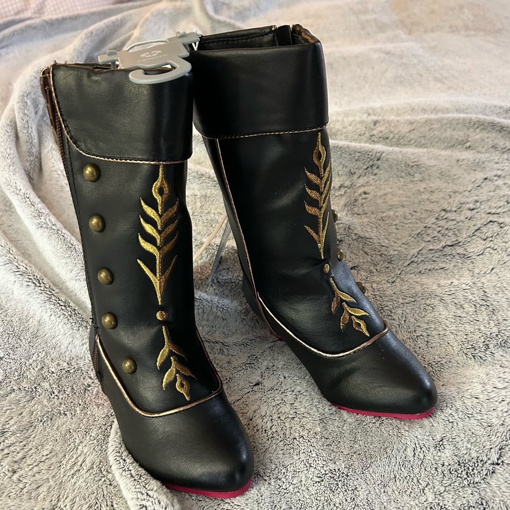NWT Disney Store Anna Costume Boots YTH - Picture 7 of 9